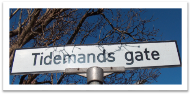 Tidemands gate skilt
